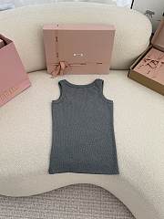 MIUMIU | Black Viscose Tank Top Gray - 4