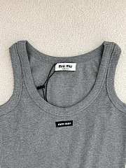 MIUMIU | Black Viscose Tank Top Gray - 2