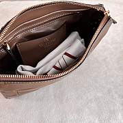 Valentino Small Chevron Patchwork Leather Shoulder Bag Brown - 6