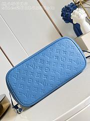 LOUIS VUITTON | Neverfull MM Monogram Empreinte Leather Blue Jean - 6