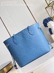 LOUIS VUITTON | Neverfull MM Monogram Empreinte Leather Blue Jean - 5