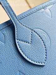 LOUIS VUITTON | Neverfull MM Monogram Empreinte Leather Blue Jean - 4