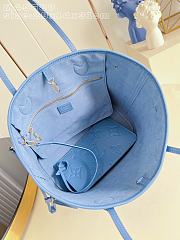 LOUIS VUITTON | Neverfull MM Monogram Empreinte Leather Blue Jean - 3