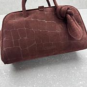 Jacquemus The small Turismo tote bag coffee brown - 3
