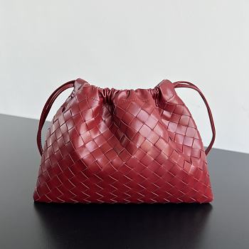 Bottega Veneta Nappa Intrecciato Medium Dustbag Dark Red
