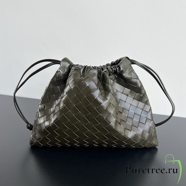 Bottega Veneta Nappa Intrecciato Medium Dustbag Dark Olive - 1