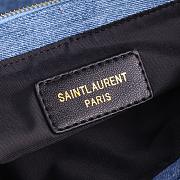 YSL | ICARE Maxi-Shopper aus gestepptem Lammleder Denim Blue - 3