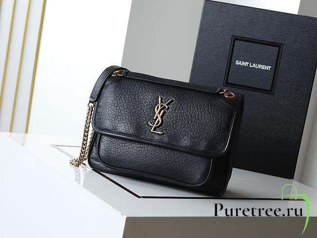 YSL | Niki Medium leather shoulder bag gold hardware black - 1