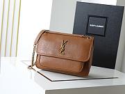 YSL | Niki Medium leather shoulder bag gold hardware brown  - 1