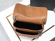 YSL | Niki Medium leather shoulder bag gold hardware brown  - 4