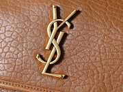YSL | Niki Medium leather shoulder bag gold hardware brown  - 3