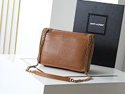 YSL | Niki Medium leather shoulder bag gold hardware brown  - 2