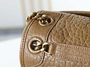 YSL | Niki Medium leather shoulder bag gold hardware tan brown - 6