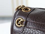 YSL | Niki Medium leather shoulder bag gold hardware deep brown - 6
