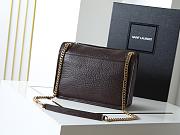 YSL | Niki Medium leather shoulder bag gold hardware deep brown - 2