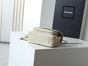 YSL | Niki baby leather shoulder bag gold hardware white - 6