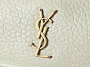 YSL | Niki baby leather shoulder bag gold hardware white - 4