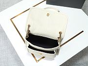 YSL | Niki baby leather shoulder bag gold hardware white - 3