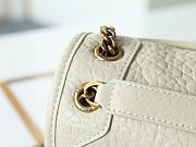 YSL | Niki baby leather shoulder bag gold hardware white - 2