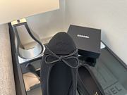 Chanel Black CC Cap Toe Jersey Flat Ballerina 01 - 6