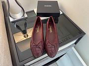 Chanel Black CC Cap Toe Jersey Flat Ballerina 03 - 1