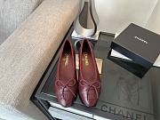 Chanel Black CC Cap Toe Jersey Flat Ballerina 03 - 2