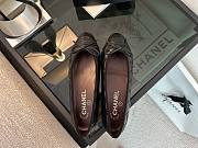 Chanel Black CC Cap Toe Jersey Flat Ballerina 04 - 6