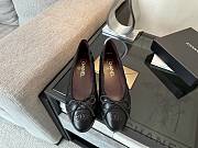 Chanel Black CC Cap Toe Jersey Flat Ballerina 04 - 5