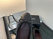 Chanel Black CC Cap Toe Jersey Flat Ballerina 04 - 2