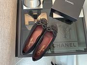 Chanel Black CC Cap Toe Jersey Flat Ballerina 05 - 4