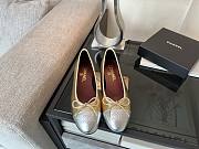 Chanel Black CC Cap Toe Jersey Flat Ballerina 06 - 4