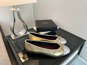 Chanel Black CC Cap Toe Jersey Flat Ballerina 06 - 2