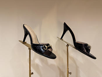 GUCCI | Metal Buckle Mid Heel Elegant Women Black