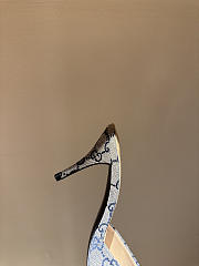 GUCCI | Metal Buckle Mid Heel Elegant Women Gray/Blue - 6