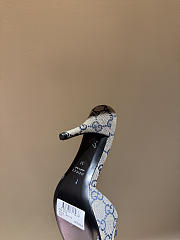 GUCCI | Metal Buckle Mid Heel Elegant Women Gray/Blue - 5