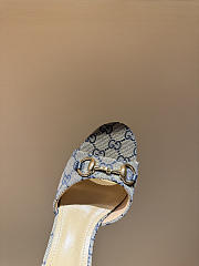 GUCCI | Metal Buckle Mid Heel Elegant Women Gray/Blue - 3