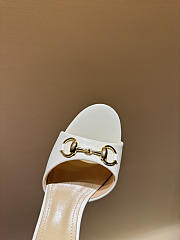 GUCCI | Metal Buckle Mid Heel Elegant Women White - 4
