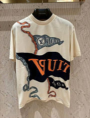 LOUIS VUITTON | Wave Graphic T-Shirt Beige - 1