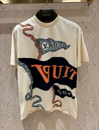 LOUIS VUITTON | Wave Graphic T-Shirt Beige
