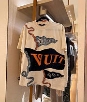 LOUIS VUITTON | Wave Graphic T-Shirt Beige - 6