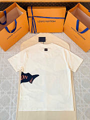 LOUIS VUITTON | Wave Graphic T-Shirt Beige - 5