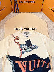 LOUIS VUITTON | Wave Graphic T-Shirt Beige - 4