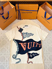 LOUIS VUITTON | Wave Graphic T-Shirt Beige - 3