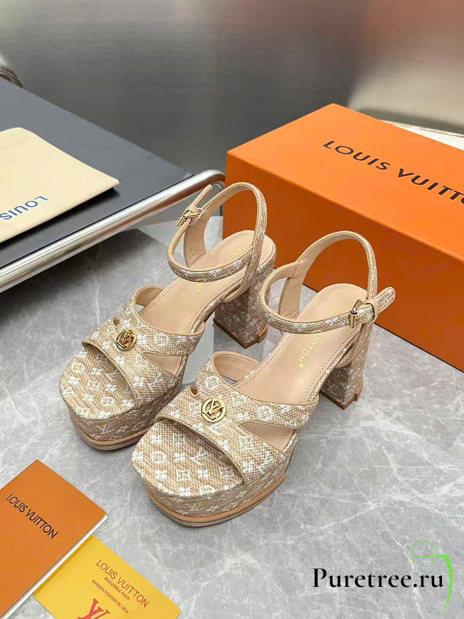 LOUIS VUITTON | Maya Platform Sandal Natural - 1
