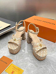 LOUIS VUITTON | Maya Platform Sandal Natural - 6