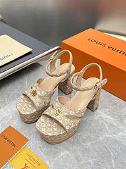 LOUIS VUITTON | Maya Platform Sandal Natural - 4