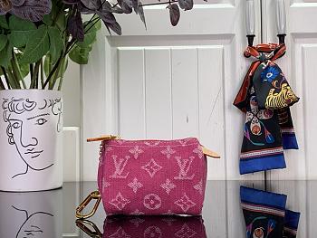 LOUIS VUITTON | Trousse Speedy Wallet Fuchsia Denim