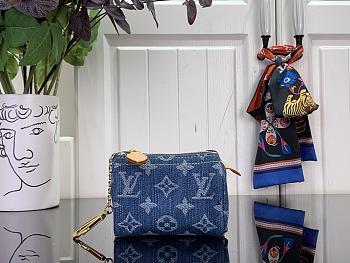 LOUIS VUITTON | Trousse Speedy Wallet Blue Denim
