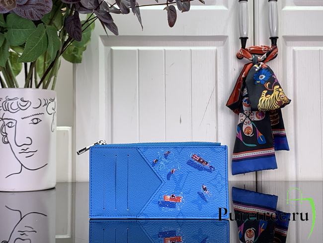 LOUIS VUITTON |  Card Holder In Blue - 1