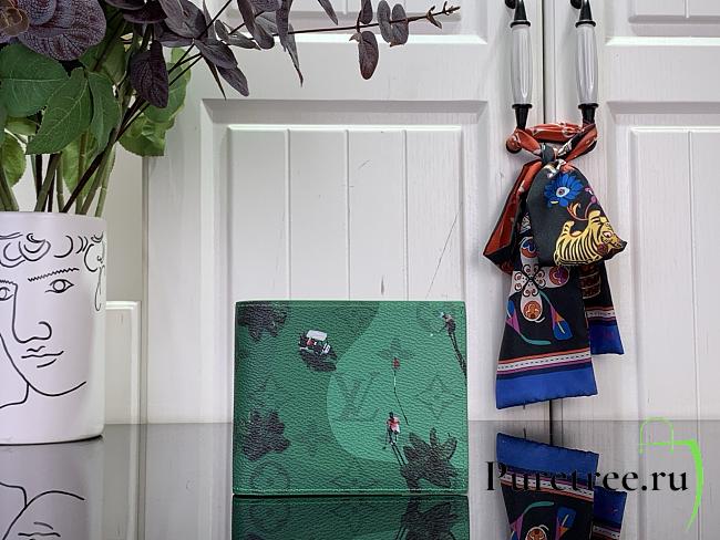 LOUIS VUITTON | Pocket agenda cover in green - 1